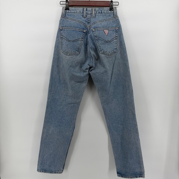 VTG Guess Jeans Women's 26 Light Wash Straight Leg Denim USA Made Button Fly - Picture 5 of 16